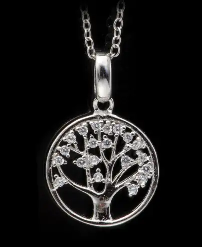 Messi Jewelry Tree of Life Moissanite Diamond Necklace 4