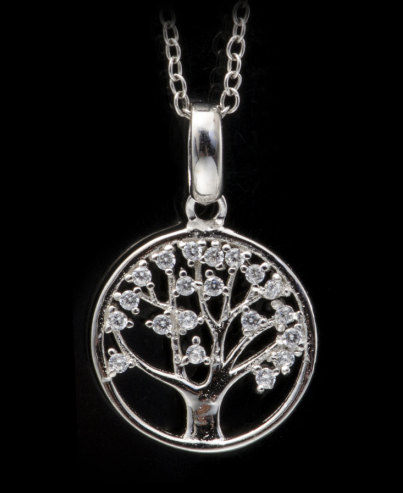 Messi Alahas - Messi Alahas nga kahoy sa kinabuhi nga pendant nga adunay moissanite diamante nga gipahiangay nga 14K 18K puti nga bulawan nga kwintas nga Kwintas 8