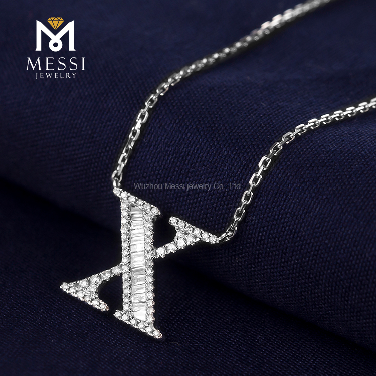 Messi Alahas - Messi Alahas natural nga diamante nga babaye nga alahas 14k nga bulawan nga personalized nga sulat nga mga kwintas pendant Custom nga Alahas 10
