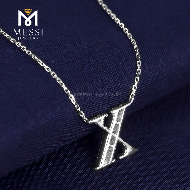 Messi Alahas - Messi Alahas natural nga diamante nga babaye nga alahas 14k nga bulawan nga personalized nga sulat nga mga kwintas pendant Custom nga Alahas 12