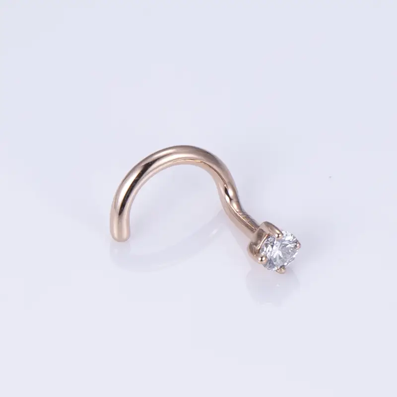 Gioielli Messi - 18K 14K 10K Gold 925 Silver Moissanite Lab Diamond Nose Anello personalizzato 1