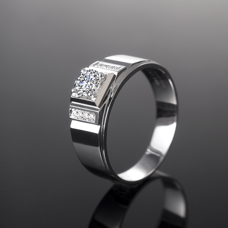 Messi Jewelry - Messi Jewelry Men Ring Engagement Wedding Bands 14k 18k Gold Jewelry wholesale AU750 Mens Moissanite Rings Men Rings 18