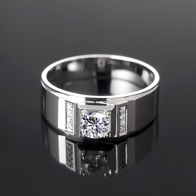 Messi Jewelry - Messi Jewelry Men Ring Engagement Wedding Bands 14k 18k Gold Jewelry wholesale AU750 Mens Moissanite Rings Men Rings 14