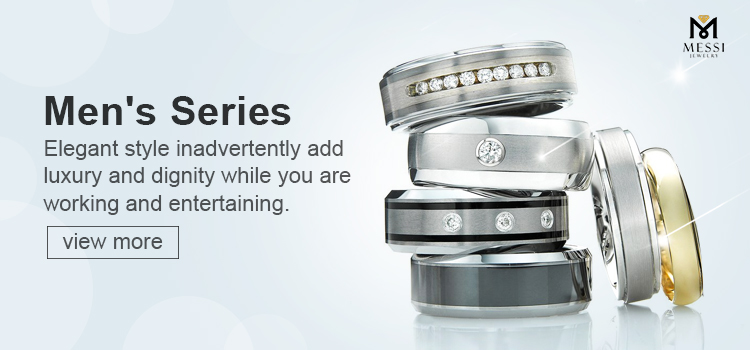 Messi Jewelry - Messi Jewelry Men Ring Engagement Wedding Bands 14k 18k Gold Jewelry wholesale AU750 Mens Moissanite Rings Men Rings 8