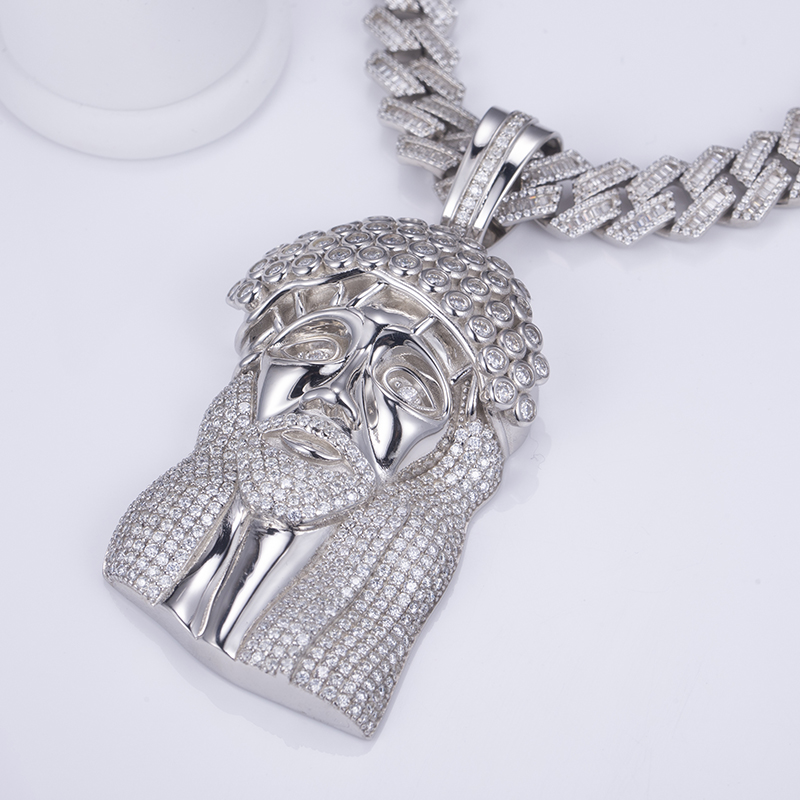 Messi Alahas - 925 Silver 18K Gold VVS Iced Out Moissanite Diamond Pendant Hiphop Custom Moissanite Pendant Moissante Pendant 13