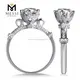 Messi Jewelry 1ct Moissanite Diamond 18k White Gold Wedding Ring - High Quality, Low Price 3
