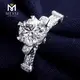 Messi Jewelry 1ct Moissanite Diamond 18k White Gold Wedding Ring - High Quality, Low Price 5