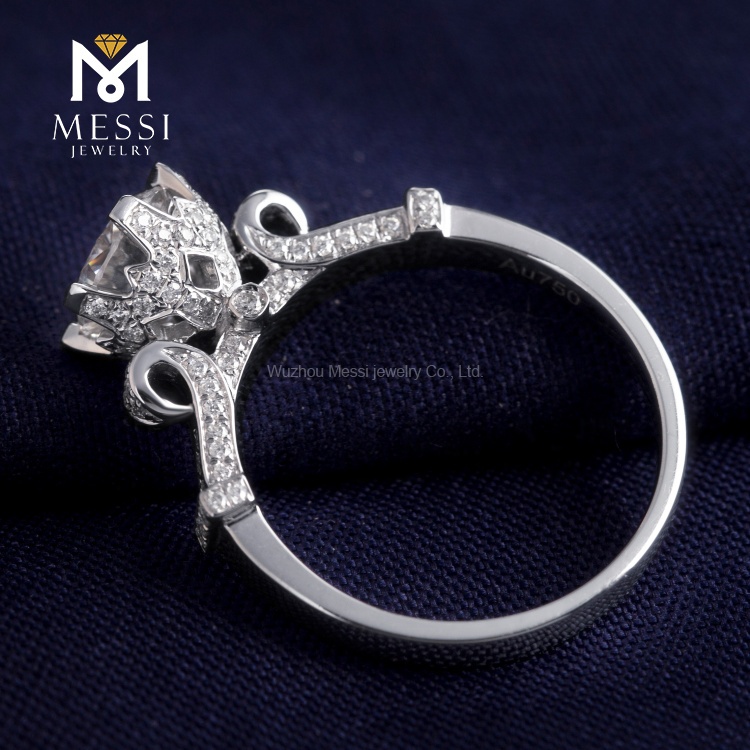 Messi Jewelry - Messi Jewelry 1ct DEF VVS moissanite diamond 18k white gold wedding ring Rings 16