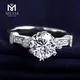 Messi Jewelry 1ct Moissanite Diamond 18k White Gold Wedding Ring - High Quality, Low Price 6