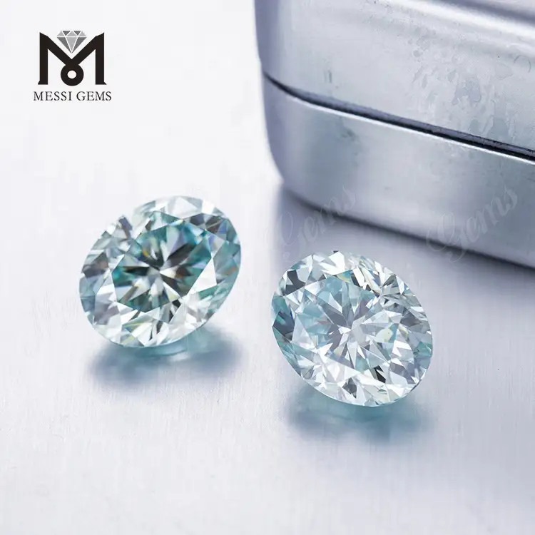 Gioielli Messi - Gioielli Messi 7x9MM GRA certificato Aqua blu ovale ovale di diamante a taglio ovale 1