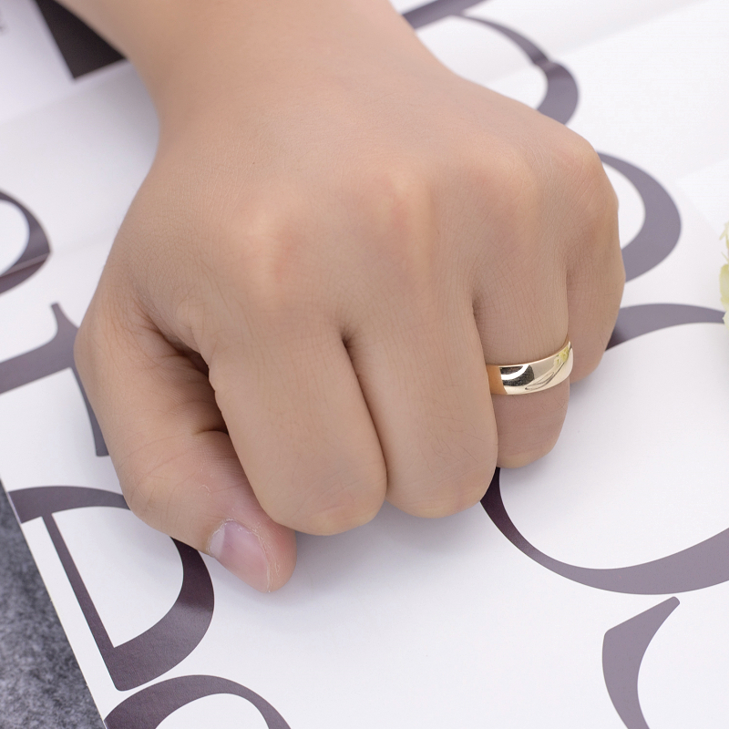 Messi Jewelry - Women Mens Couple Ring 18K 14K 10K Soild Gold Wedding Gold Band Ring Wedding Band 12