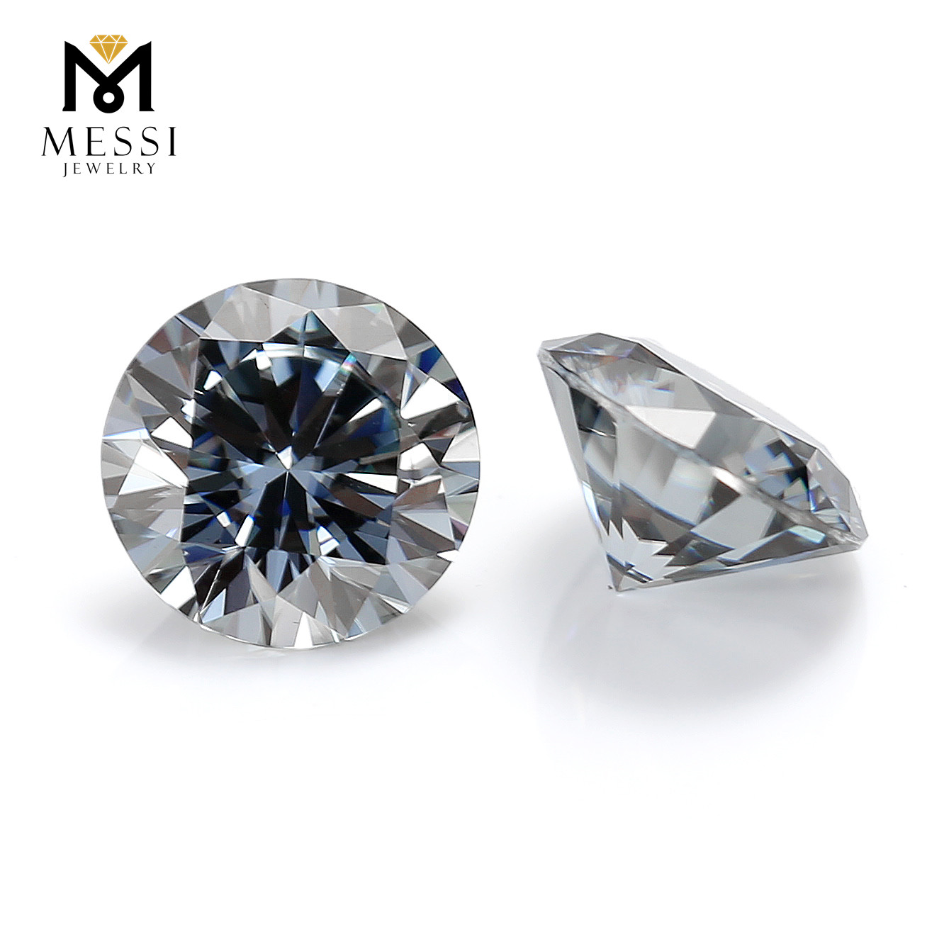Messi Alahas - Messi Alahas Wholesale Presyo Moissanite Diamond 4mm ~ 10mm Round Brilliant Cut Grey Moissanite Round 12