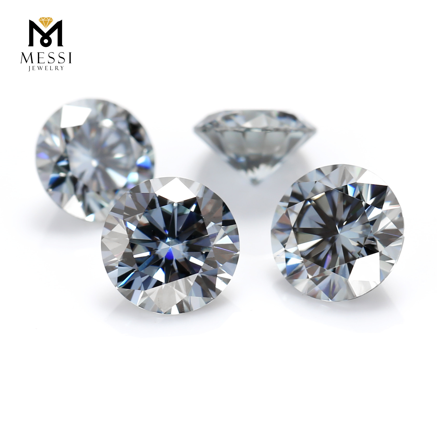 Messi Alahas - Messi Alahas Wholesale Presyo Moissanite Diamond 4mm ~ 10mm Round Brilliant Cut Grey Moissanite Round 16