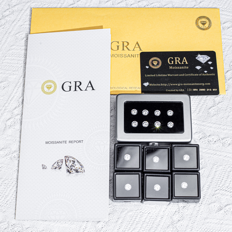 Messi Jewelry - Messi Jewelry GRA Moissanite Diamond Stone D EF GH Loose Moissanite Round 18