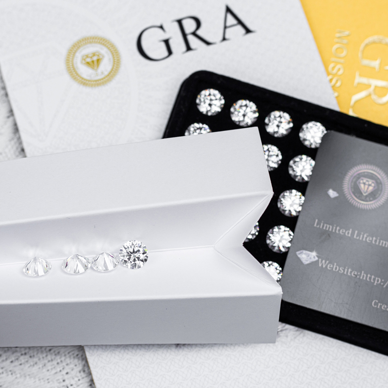 Messi Jewelry - Messi Jewelry GRA Moissanite Diamond Stone D EF GH Loose Moissanite Round 11