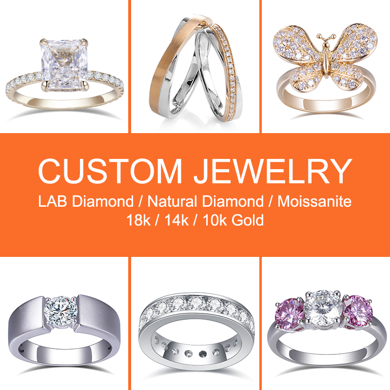 Messi Jewelry - Messi Jewelry GRA Moissanite Diamond Stone D EF GH Loose Moissanite Round 19