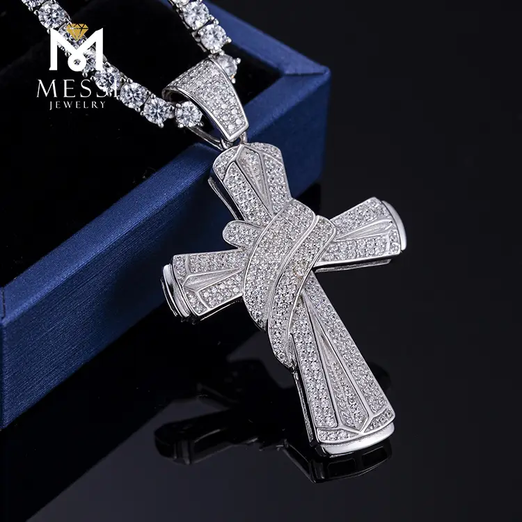 Messi Jewelry | sturdy hip hop cross pendant with custom services 3