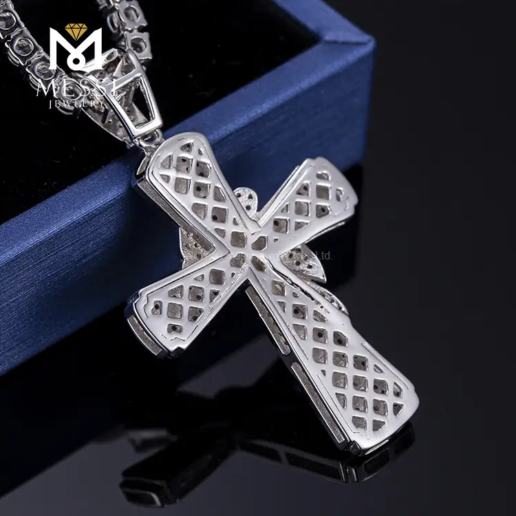 Messi Jewelry | sturdy hip hop cross pendant with custom services 6