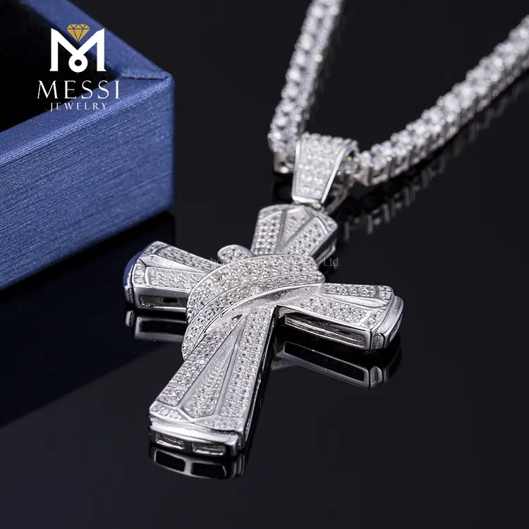 Messi Jewelry | sturdy hip hop cross pendant with custom services 5