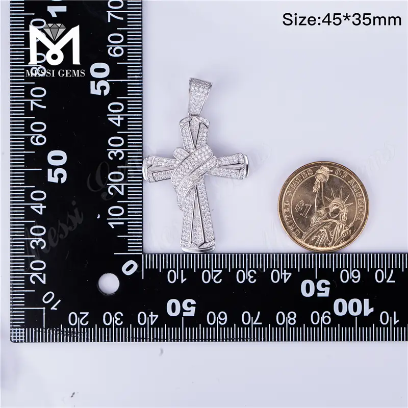 Messi Jewelry | sturdy hip hop cross pendant with custom services 7