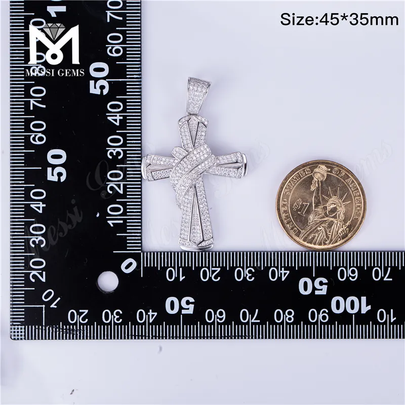 Messi Jewelry | sturdy hip hop cross pendant with custom services 7