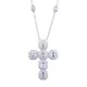 Messi Jewelry Lab Diamond Tennis Necklace - 14k Gold Cross Shape 7