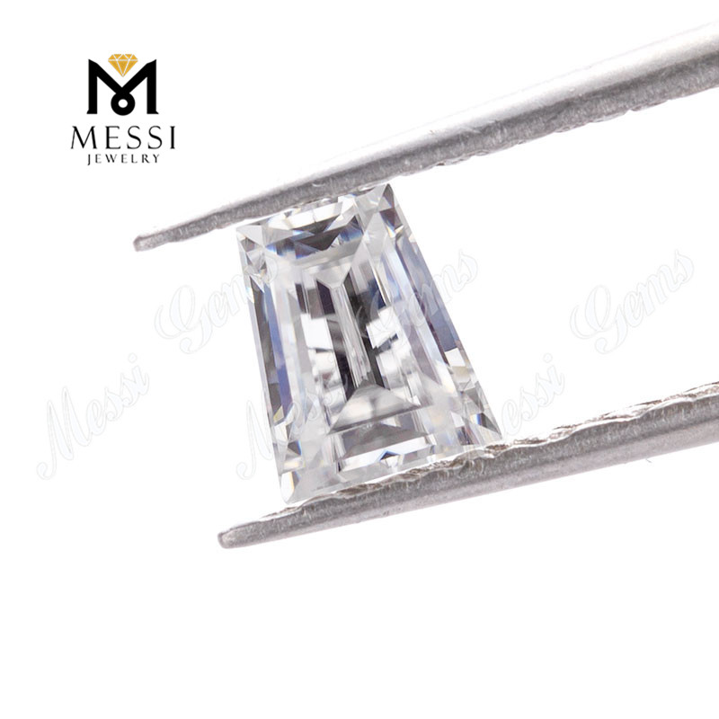 Messi Jewelry - Messi Jewelry tapper shape DEF color moissanite loose stones for ring making Wuzhou gems wholesale price Trillion Cut 12
