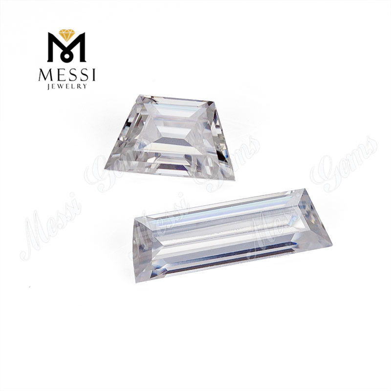 Messi Jewelry - Messi Jewelry tapper shape DEF color moissanite loose stones for ring making Wuzhou gems wholesale price Trillion Cut 16