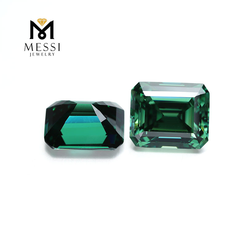 Messi Alahas - Messi Alahas berde nga moissanite nga bato octagon porma 12x16mm pabrika loose gemstones moissanite Emerald 14