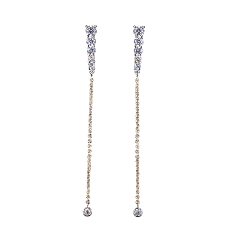 Messi Jewelry - Messi Jewelry 10k yellow gold luxury moissanite diamond drop earrings Earrings1 8