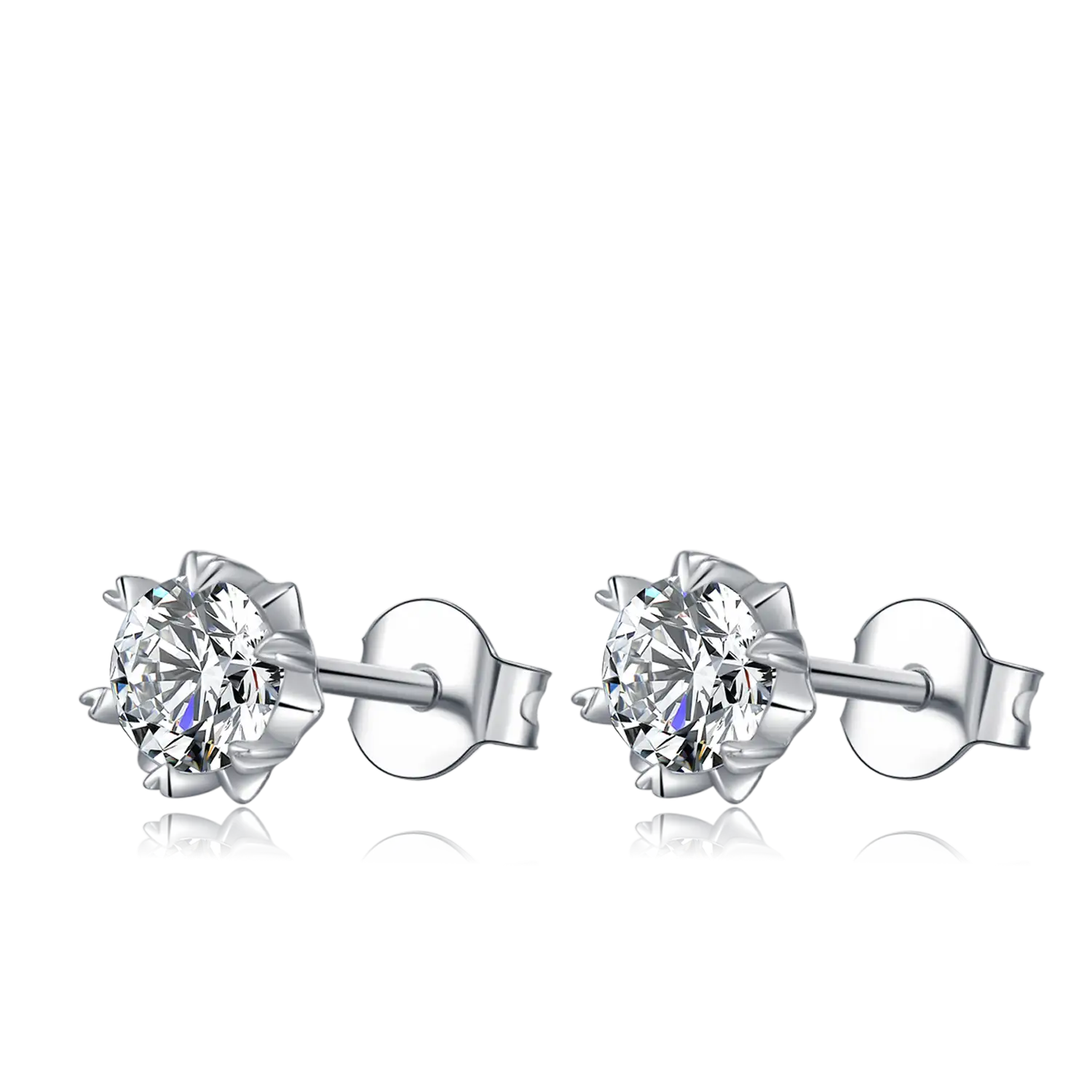 925 Sterling Silver Moissanite Earrings 5