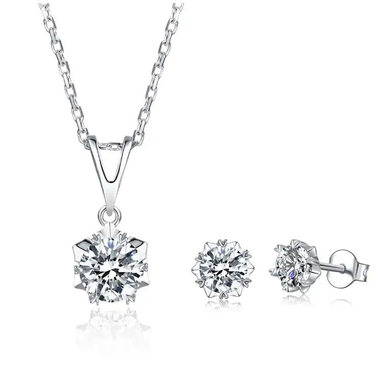 925 Sterling Silver Moissanite Earrings 6