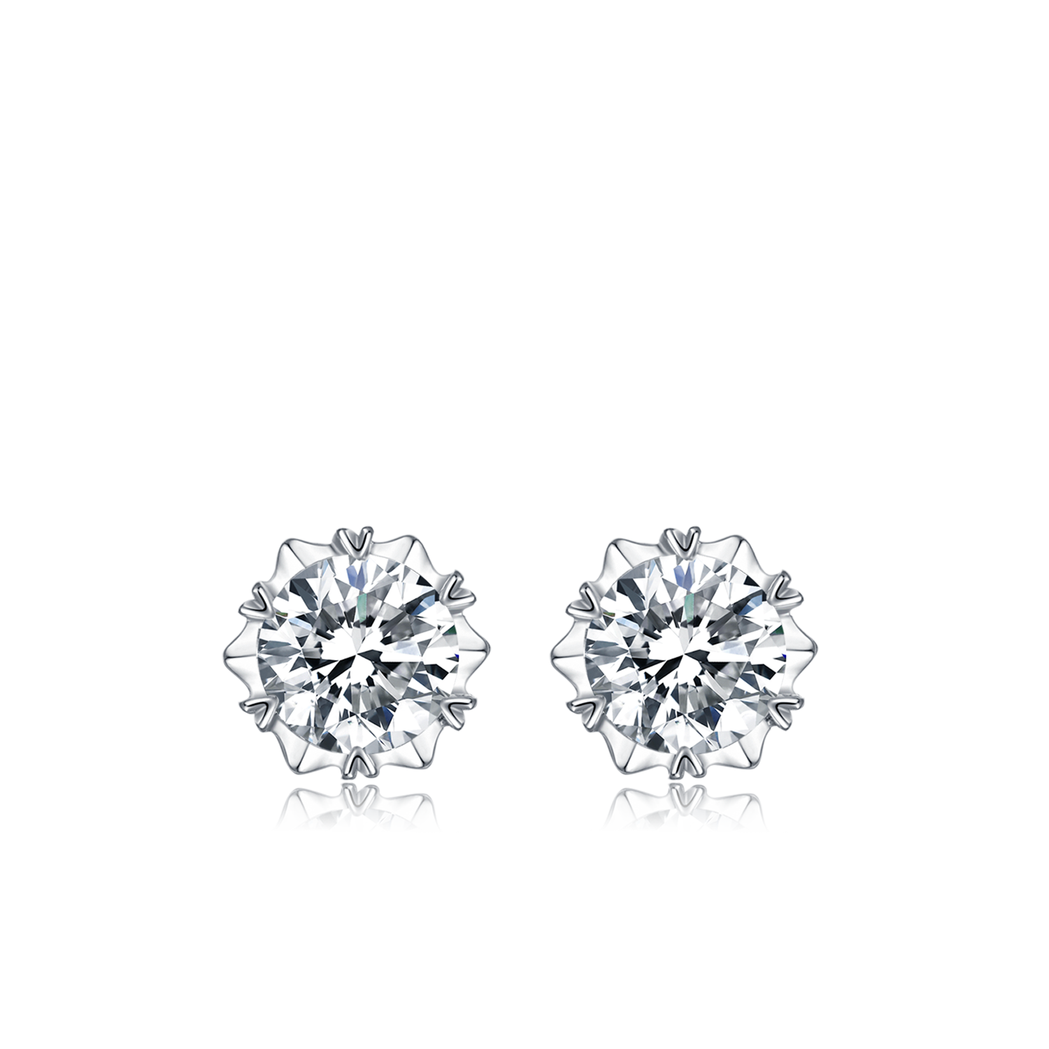 Custom sterling silver moissanite earrings factory direct supply Manufacturer | Messi Jewelry 14