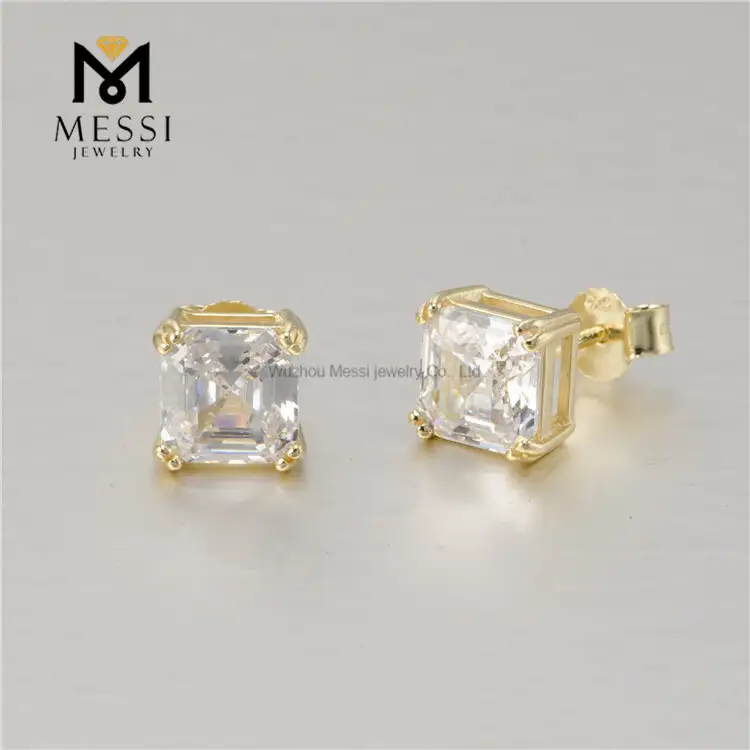 Messi Jewelry Classic Moissanite Stud Earrings - Rose Gold 2