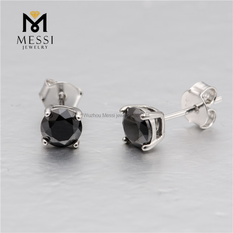 Messi Jewelry Classic Moissanite Stud Earrings - Rose Gold 12