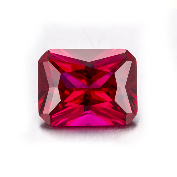 Messi Jewelry - Octangle Lab Grown Corundum Hydrothermal Ruby Stone Lab Created Ruby Lab Ruby & Sapphire 7