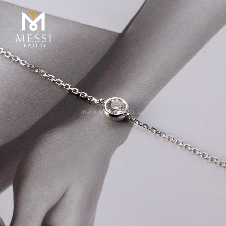 Messi Smycken | Nyaste moissanit tennisarmband i vitguld grossist 10