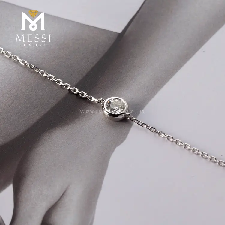 Messi Jewelry | Newest white gold moissanite tennis bracelet wholesale 5