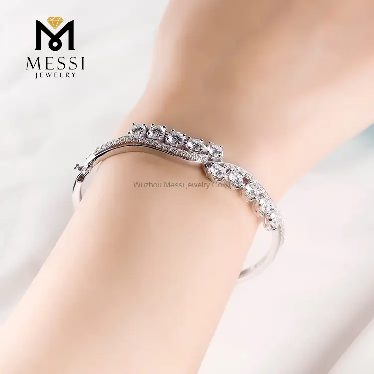 Practical moissanite gold bracelet from China | Messi Jewelry 3