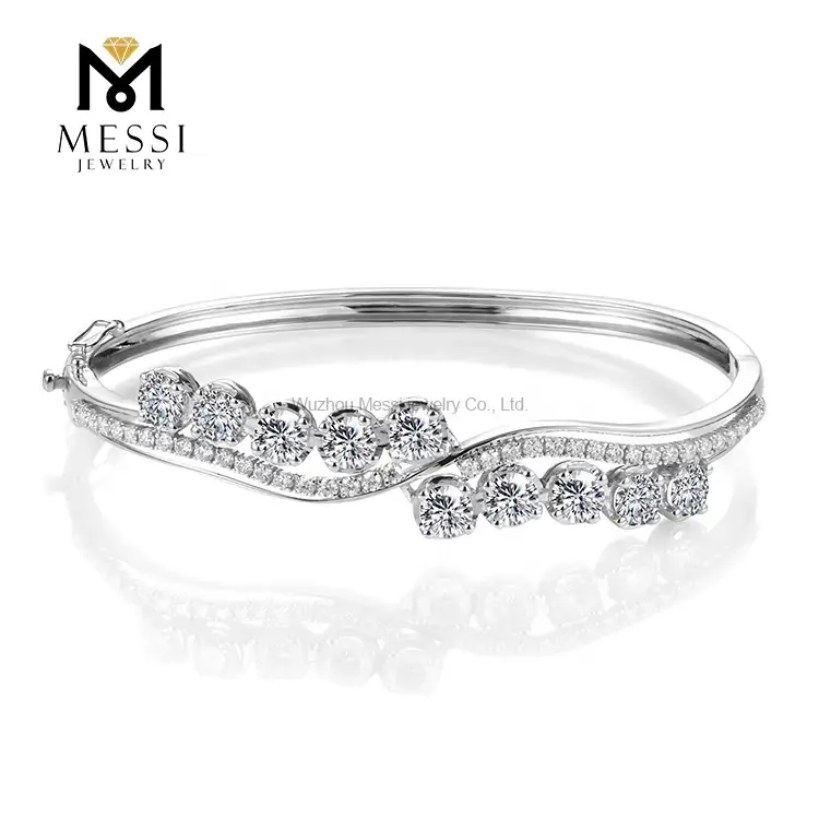 Practical moissanite gold bracelet from China | Messi Jewelry 2