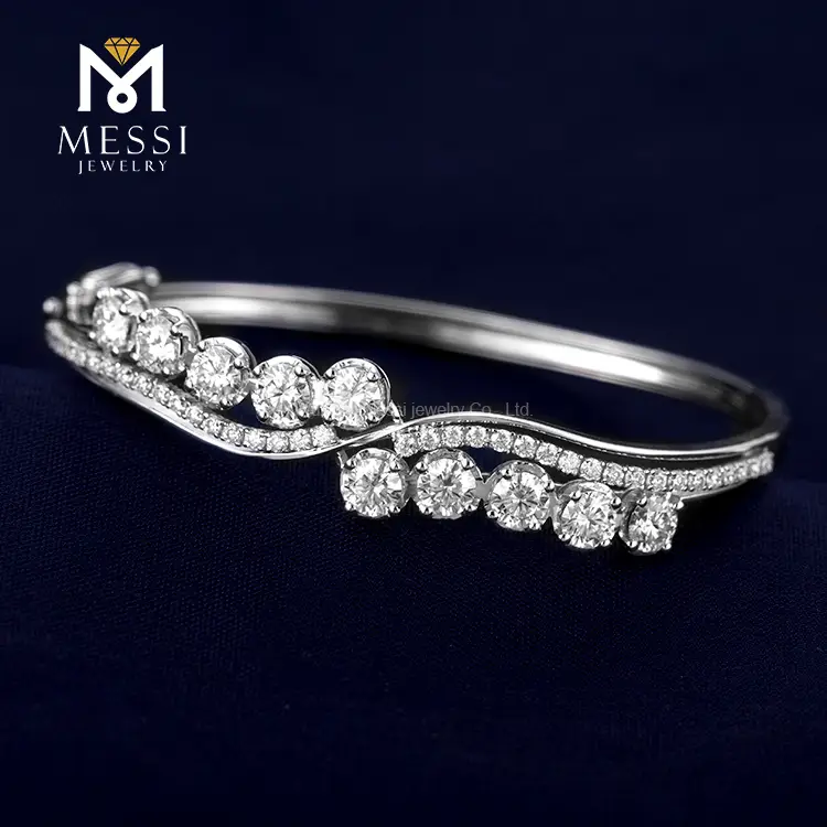 Practical moissanite gold bracelet from China | Messi Jewelry 6