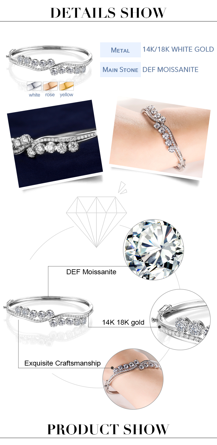white gold moissanite tennis bracelet at Wholesale Prices | Messi Jewelry 14