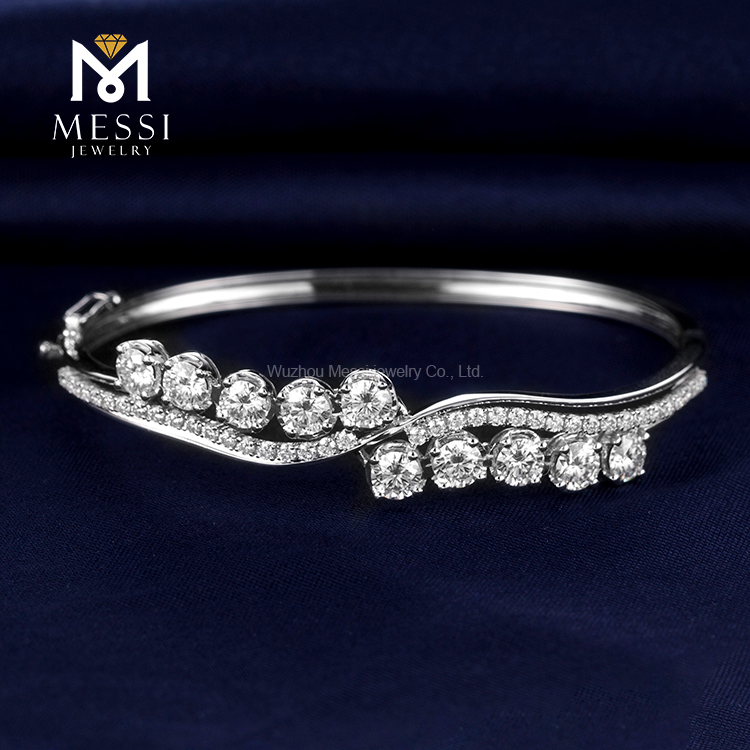 white gold moissanite tennis bracelet at Wholesale Prices | Messi Jewelry 8