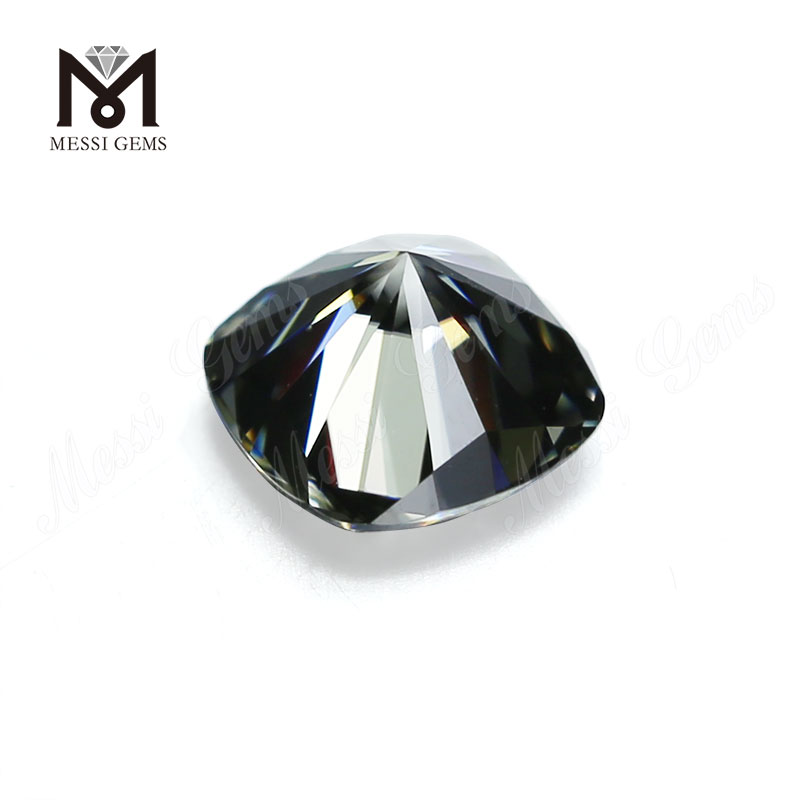 Messi Jewelry - Messi Gems whosale price jewelry making cushion VVS 10*10 cushion grey moissanite Cushion 14