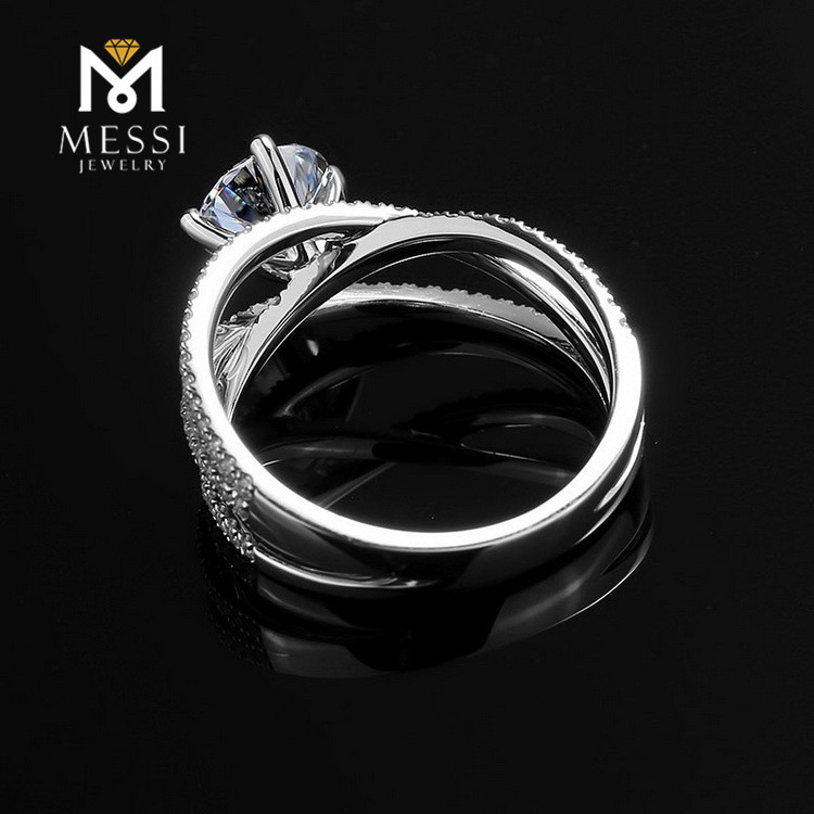 Messi Jewelry - Messi Jewelry moissanite diamond rings RD Wedding18k 1ct moissanite rings for girl Rings 14