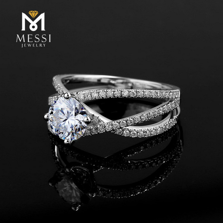 Messi Jewelry - Messi Jewelry moissanite diamond rings RD Wedding18k 1ct moissanite rings for girl Rings 12