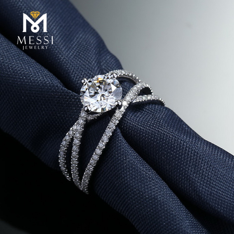 Messi Jewelry - Messi Jewelry moissanite diamond rings RD Wedding18k 1ct moissanite rings for girl Rings 16