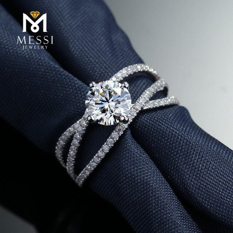 Messi Jewelry - Messi Jewelry moissanite diamond rings RD Wedding18k 1ct moissanite rings for girl Rings 18