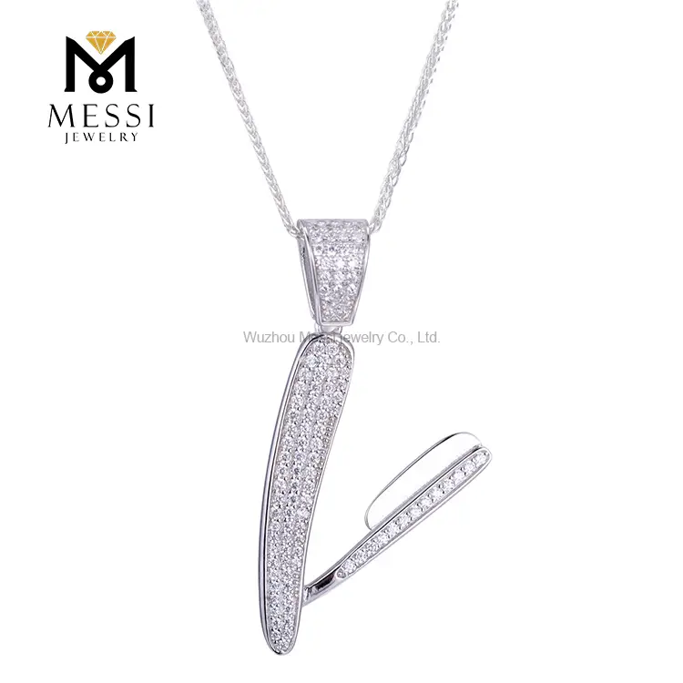 Gioielli Messi - Gioielli Messi Hip Hop Gioielli 925 Sterling Silver Iced Out Bling Collana per uomo Ciondolo Moissante 1