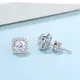 Moissanite Sterling Silver Earrings with GRA Certificate 5